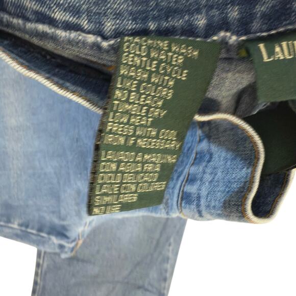 Ralph Lauren women’s sz. 8 denim blue jeans hi rise straight leg Tapered - Picture 5 of 6